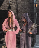 Wrinkle Velour Two Way Crop Hood Zip-Up
