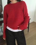 Lacon loose fit angora round knit