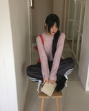 Hoal Track Ribbon Velvet Training Pants