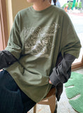 [unisex] Parked Layered Track Long Sleeve Tee