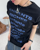 Turren Glitch Lettering Crop Short Sleeve Tee
