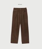 Corduroy Pintuck Semi-Wide Pants