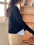 Milo color matching shirt collar cable knit