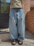 Swen Hand Washing Balloon Denim Pants
