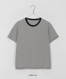 Retiki stripe color matching short sleeve tee