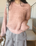 Ramit Snow Flower Pine Needle Soft Angora Round Knit