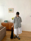 [unisex] Oyuko Banding Pintuck Bermuda Cotton Pants