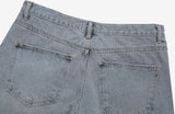 Grayish Blue Wide Denim Pants