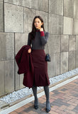 Zeto color matching polar knit