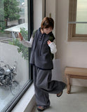 Deranki Stripe Over Hood Knit Vest