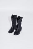 linen combi western boots
