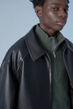 Fox leather minimal blouson