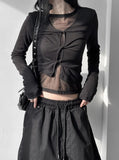 T-Din Twisted V-Neck Tee