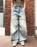 As Vintage Cut-out Wide Denim Pants