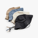 Safari snap button string bucket hat