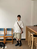 [BAONHAUS] Haseun Check Banding String Half Pants