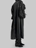 Pien leather long coat