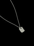 Silver) Square Wave Necklace