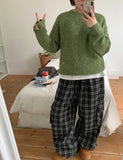 Bato Color Round Boucle Wool Knit
