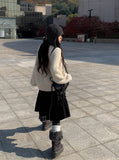 Rucker High Neck Duffle Button Knit Cardigan