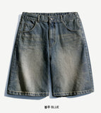 Rain Slab Denim Half Pants