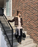 Renee Crop Wool Big Pocket Mustang Jacket