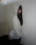 Nean Neko Stripe Two-Way Hood Zip-Up