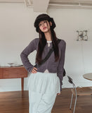 Of Pearl Shirring Layered Mesh Top