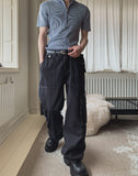 Lucas D-Ring Unbalance Cargo Denim Pants