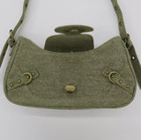 Vinve Vintage Washed Green Shoulder Bag