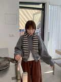 Himude Bokashi Color Round Knit Cardigan