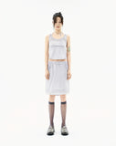 Layered Mesh Nylon Midi Skirt