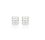 Ice Cushion (W) Wide One-Touch Earrings