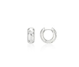 Essence Silver (W) Moissanite Accent One-Touch Earrings