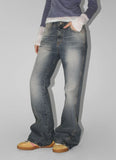 SIDE STUD FLARE DENIM