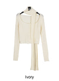 Seen Knit Muffler Cardigan SET