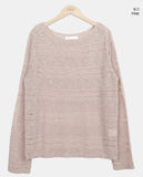 Rubbers One-Shoulder Long-Sleeve Knit