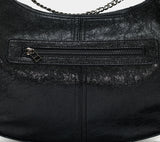 EYELET LEATHER SADDLEBAG