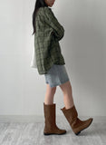 Wrinkle Check Overfit Shirt