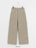 Horik Side Cut Wide Cotton Pants