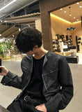 Linen deck cropped jacket
