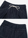 Summer one tuck wide denim pants