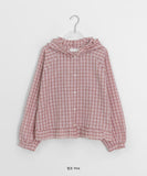 Tlander Check Frill Hood Long Sleeve Shirt