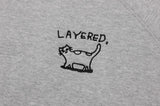 Layered Cat Embroidered Sweatshirt