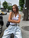 Casey Collar Halter Neck Crop Top