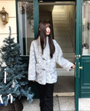 Boha Fluffy Fur High Neck Duffle Midi Coat