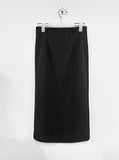 Long slim wool skirt