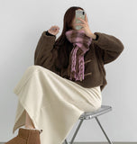 Teddy Bear Collar Winter Point Duffle Jacket