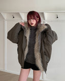 Snug Trimming Fur Bomber Jumper