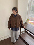 Pedro Pigment Crop Hood Zip-Up Jumper